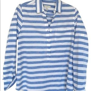 JCrew stripe popover shirt.